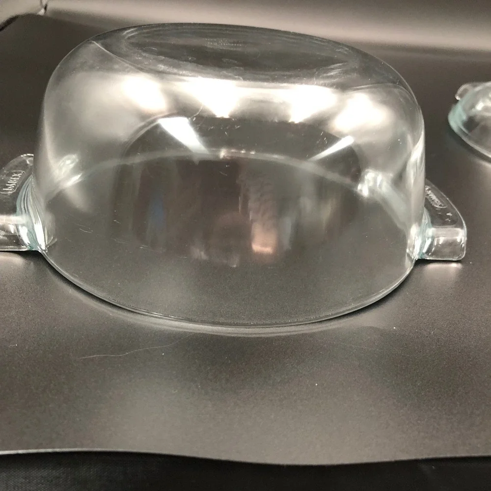 Vintage PYREX de Corning France 453 Clear Glass Casserole Dish Lid 1.5L MCM 70s